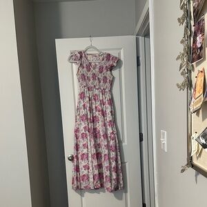 Floral Pink Maxi Dress